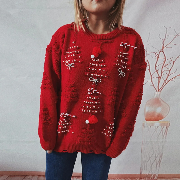 Leuchten - Weihnachtspullover – Strickdesign, Langarm, Weihnachtlicher Stil