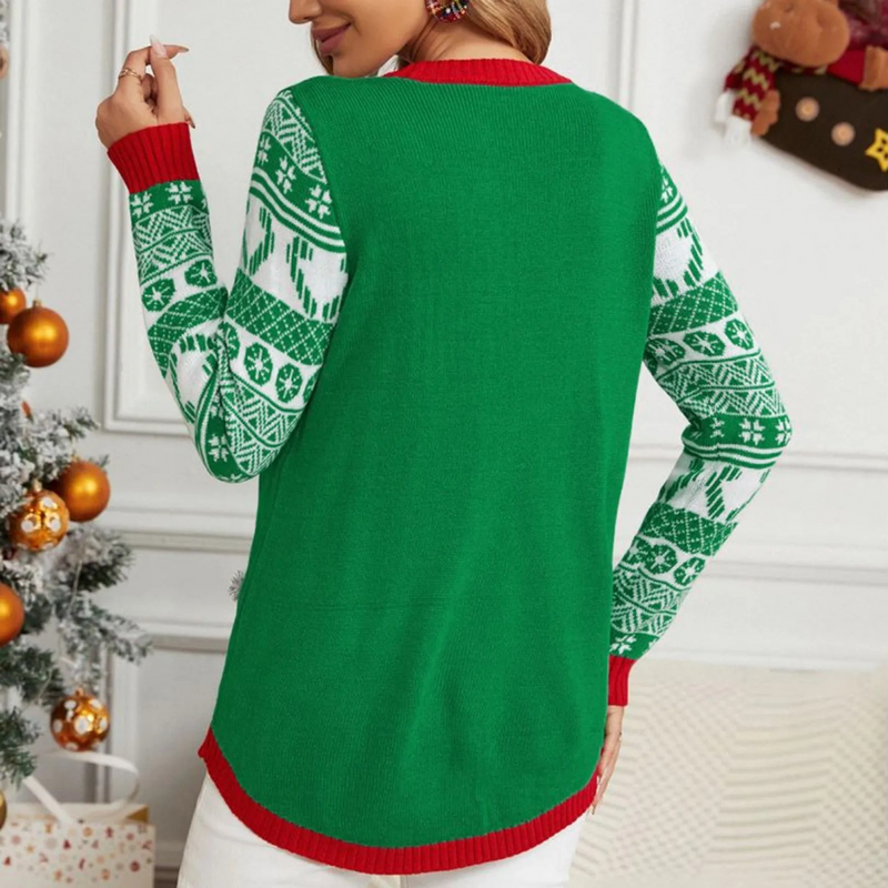 Glanzza - Weihnachtspullover – Lustiges Motiv, Langarm, Winterpullover