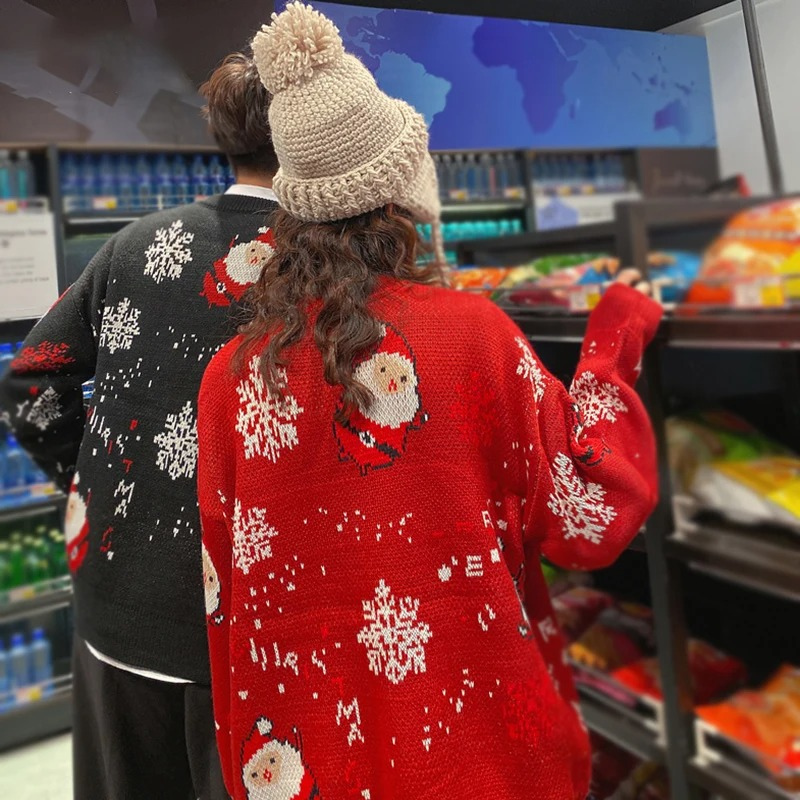 Festzin - Weihnachtspullover – Strick, Langarm, Lustiges Weihnachtliches Motiv