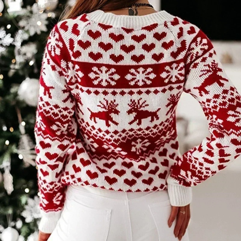 Frostig - Weihnachtspullover – Strickdesign, Langarm, Mit Weihnachtlichem Muster