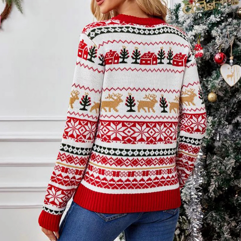 Sternli - Weihnachtspullover – Lustiges Motiv, Langarm, Winterpullover