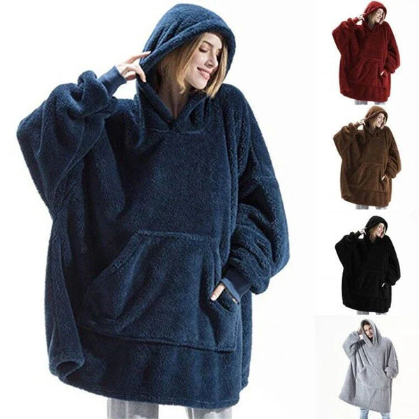 Emi | gezellige oversized fleece dameshoodie