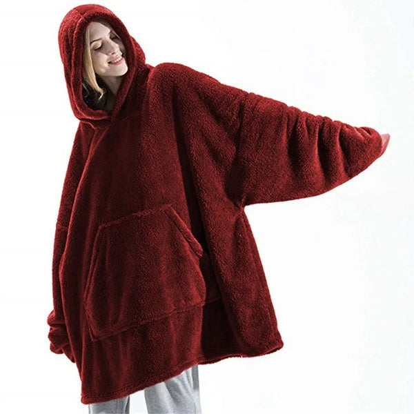 Emi | gezellige oversized fleece dameshoodie